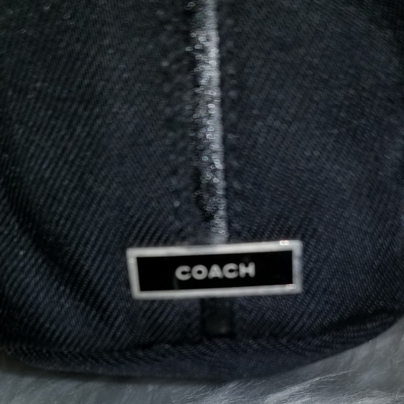 COACH Twill and Leather Shoulder Bag 7428 Small Hobo Purse - Picture 4 of 11